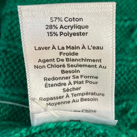 NWT Talbots Women’s Cable-Knit Sweater Green Size MP - Picture 9 of 9